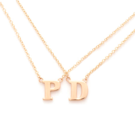 14k Gold Initial Necklace