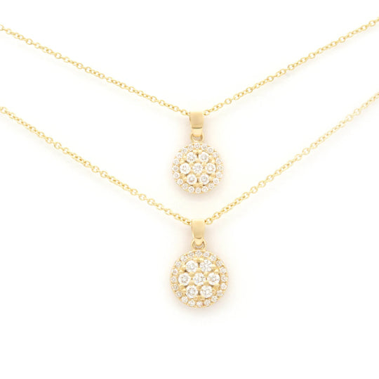 Flower Setting Diamond Necklace