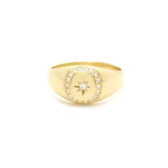 Signet Diamond Ring