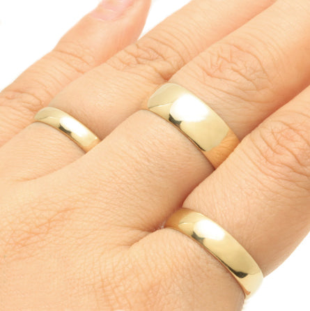 Half Round Classic Style 14K gold Ring