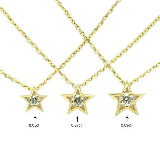 Tiny Star Diamond Pendant Necklace