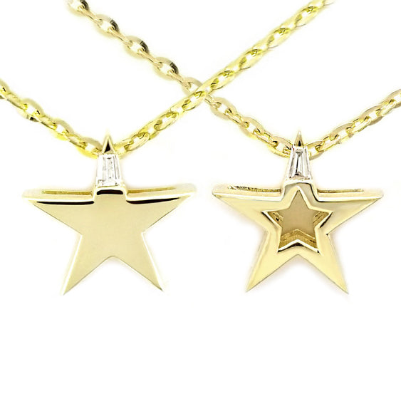 Baguette Diamond Star Necklace