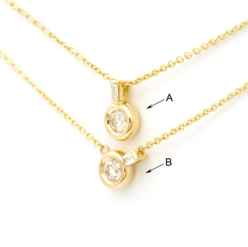 0.11CT Baguette Diamond necklace