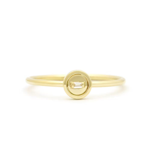 Baguette Diamond Circle Ring