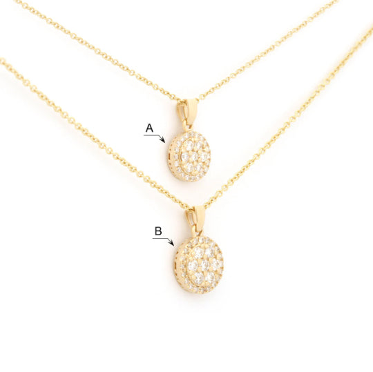 Flower Setting Diamond Necklace