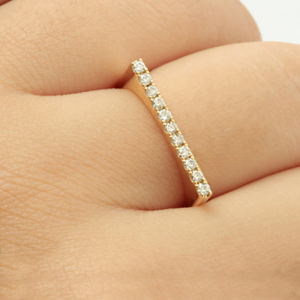 Diamond Gold Bar Ring