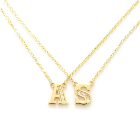 Diamond Initial Pendant Necklace