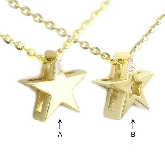 Baguette Diamond Star Necklace