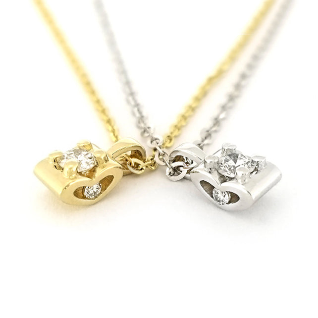 Tiny Heart Diamond Pendant Necklace