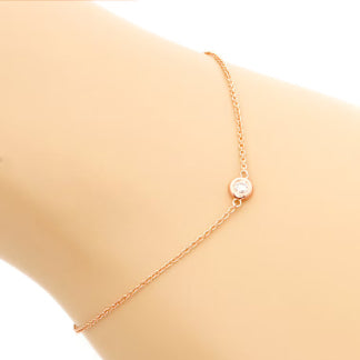 Solitaire Diamond Charm Bracelets