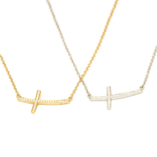 Fashionable Cross Diamond Necklace