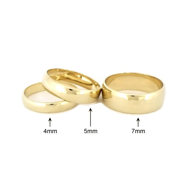 Half Round Classic Style 14K gold Ring