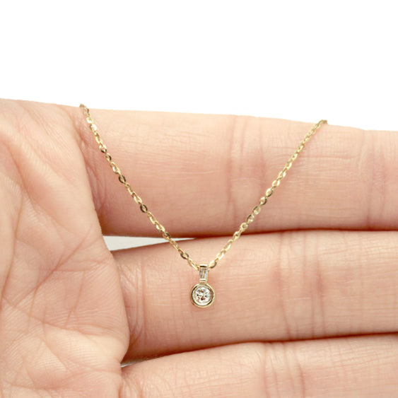 0.06CT Baguette Diamond Necklace