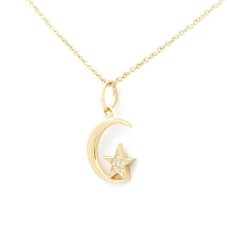 Star Moon Diamond Necklace