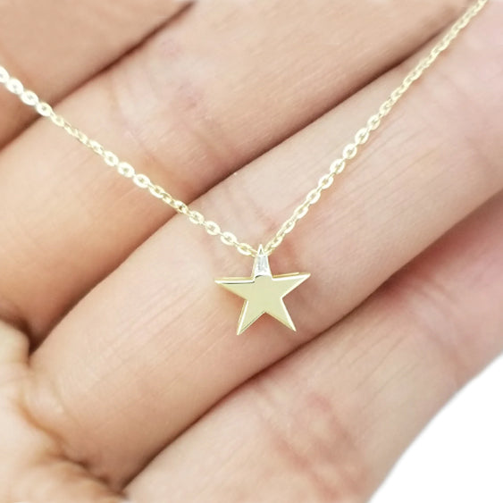 Baguette Diamond Star Necklace