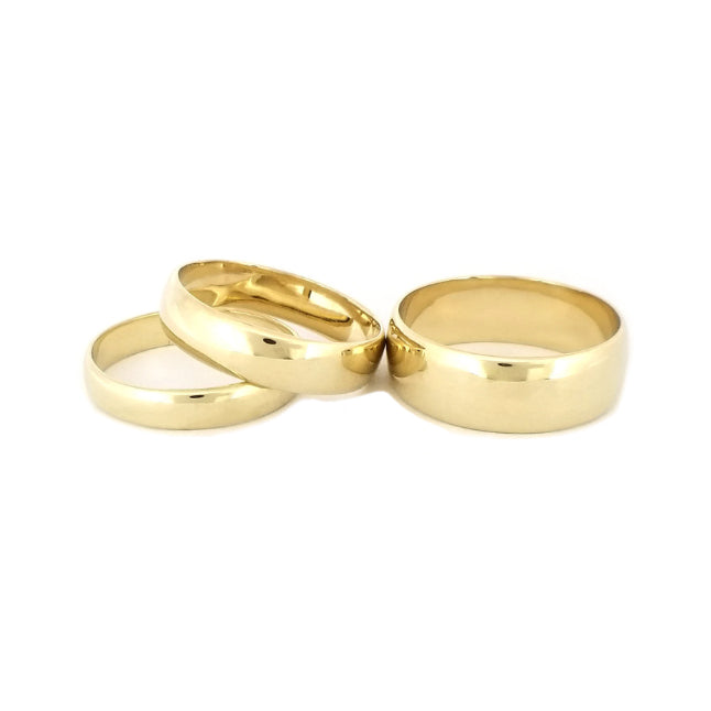 Half Round Classic Style 14K gold Ring