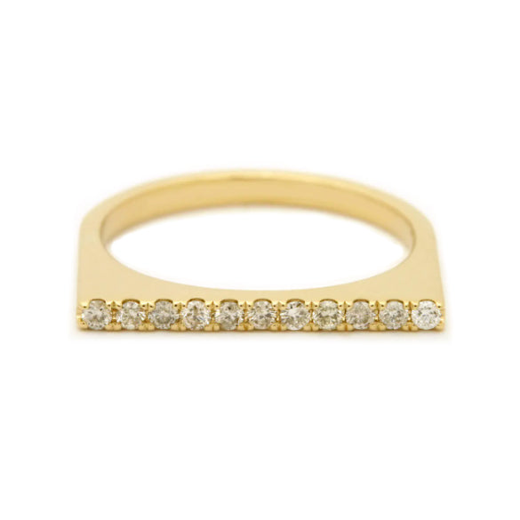 Diamond Gold Bar Ring