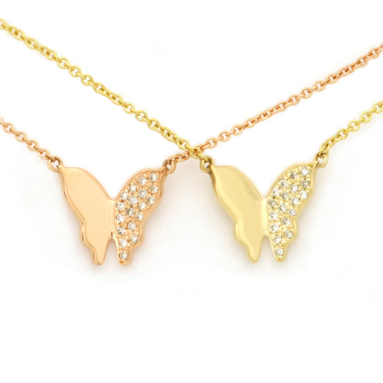 Diamond Butterfly Necklace