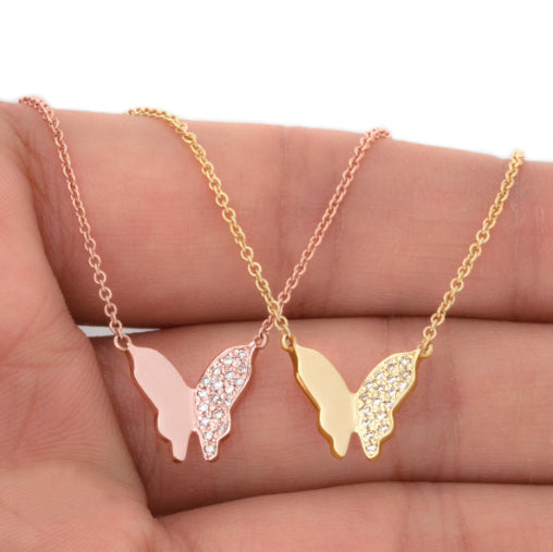 Diamond Butterfly Necklace