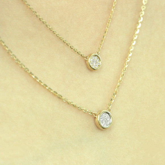 Unique Solitaire Diamond Necklace