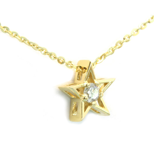 Tiny Star Diamond Pendant Necklace