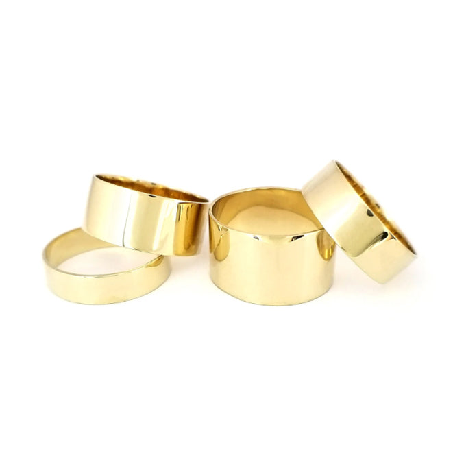 14K Solid Gold Flat Ring